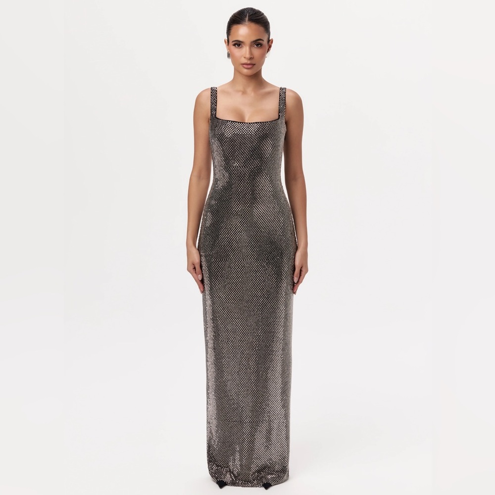Naked Wardrobe Rhinestone Tank Column Gown